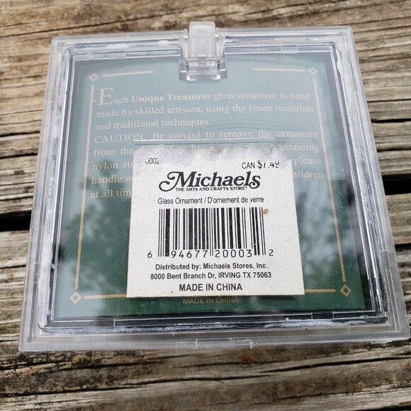 Vtg Unique Treasure Hand Spun Glass Reindeer‎ Deer Glitter Christmas Ornament - Picture 4 of 10